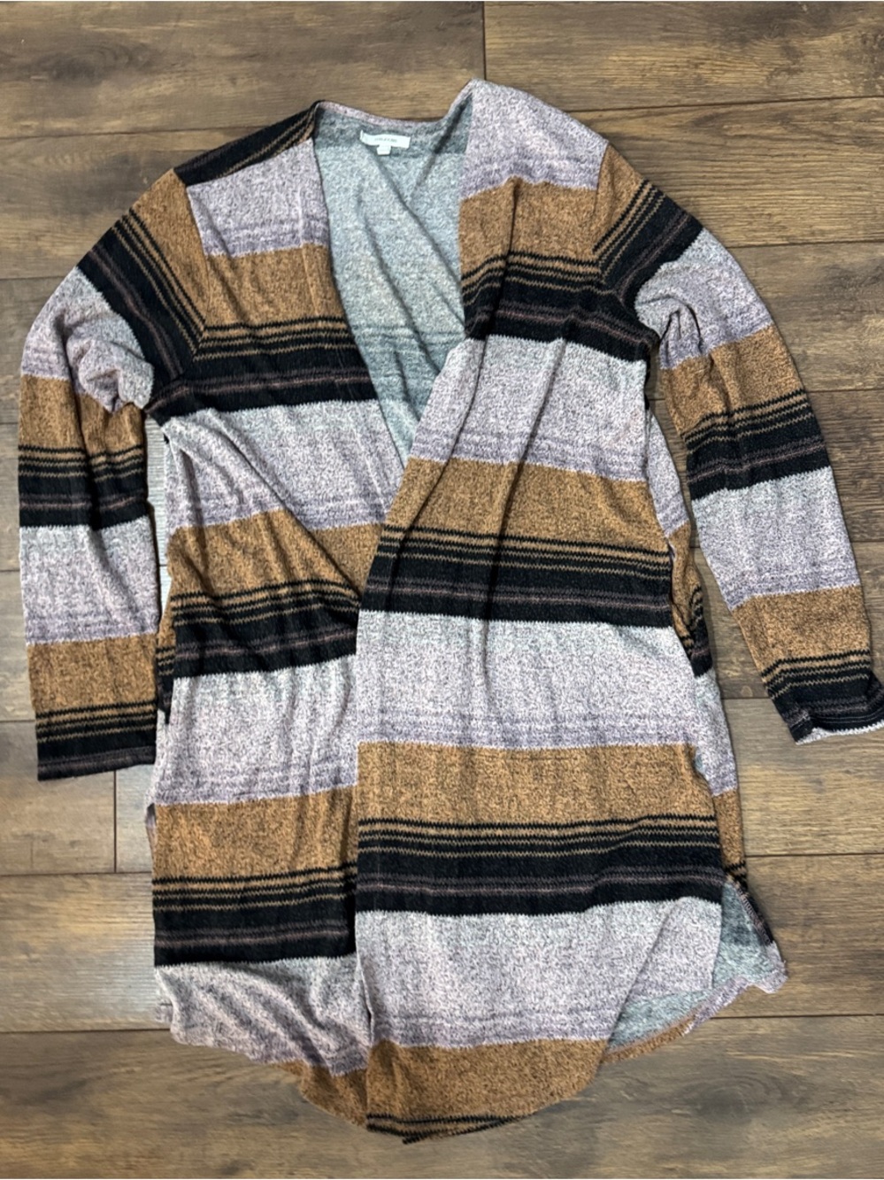 Maurices Heather Gray Open-Front Knit Cardigan
